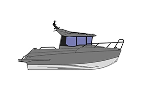Моторная лодка Windboat 7.0 Cabin